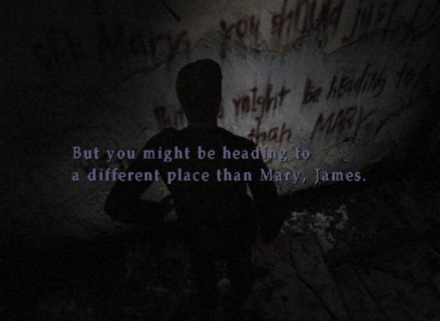Horror text in ''Silent Hill 2'' (2001)